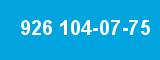 926 104-07-75